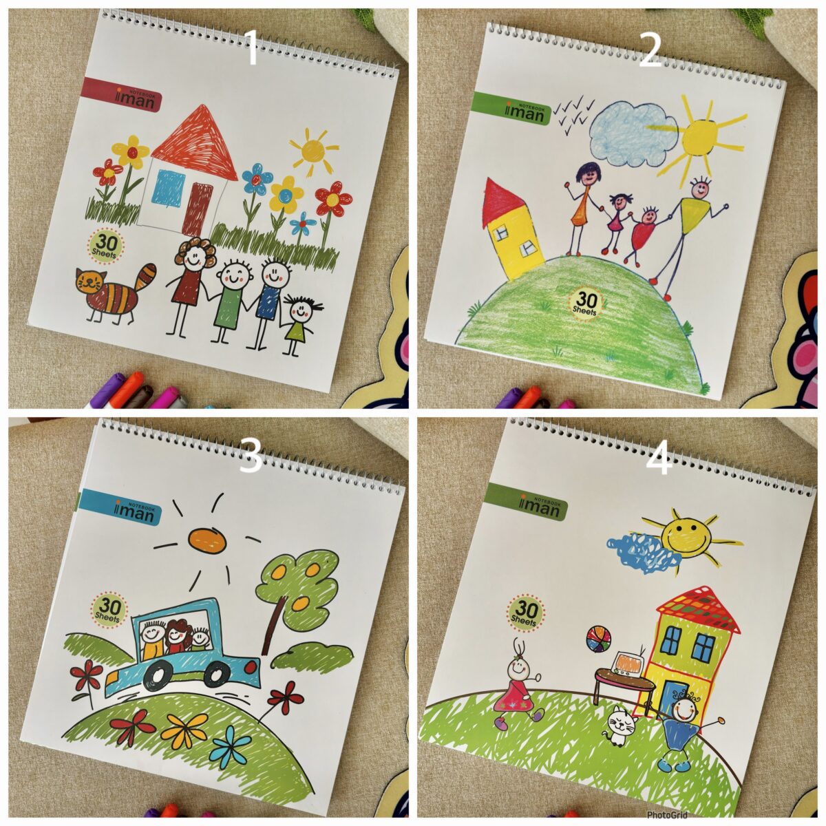 دفتر نقاشی مربع