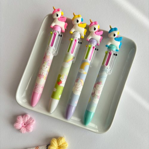 خودکار شش رنگ تکشاخ