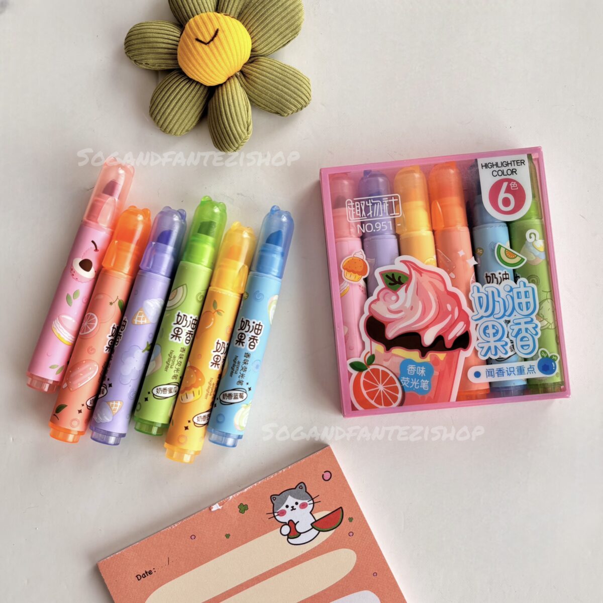 ماژیک هایلایتر عطری کاپ کیک